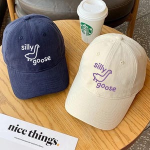 Embroidered Silly Goose Cap, Vintage Humorous Baseball Hat,Mom Dad Wildlife Baseball Cap, Outdoor Animal Lover Camping Hat