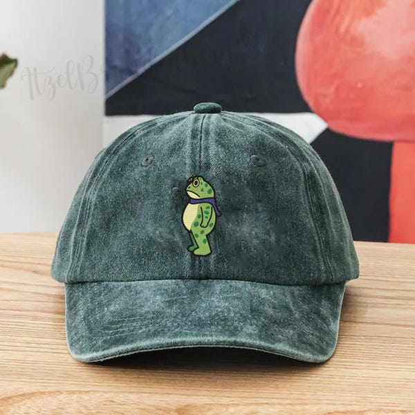 Portland Frog Protest Embroidered Hat, Resistance Embroidered Hat, Anti ICE Hat, Anti Fascism Hat, Anti Trump Hat, Vintage Activist Hat