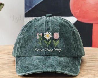 Embroidered FDT Hat, FDT Floral Baseball Cap, Subtle Anti  display picture 1