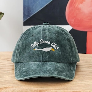 Silly Goose Club Baseball Cap, Embroidered Goose Baseball Cap, Vintage Humorous Hat, Funny Goose Cap, Silly Goose Club Hat, Gift For Her