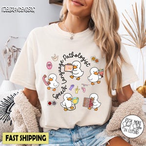 Comfort Colors® Speech Language Pathologist Shirt, Funny Silly Goose Shirt, Back To School SLP Tee, Cute Therapist Shirt, SLP Gift Tee