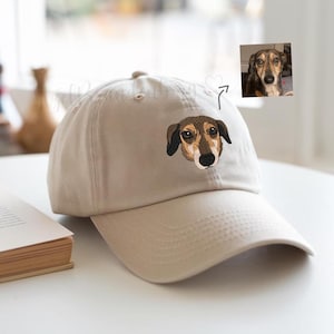 Custom EMBROIDERED Pet Hat Using Pet Photo Personalized Dog Hat Custom Cat Hat Custom Pet Cap Dog Hat Custom Dog Baseball Cap Father&#39;s Day