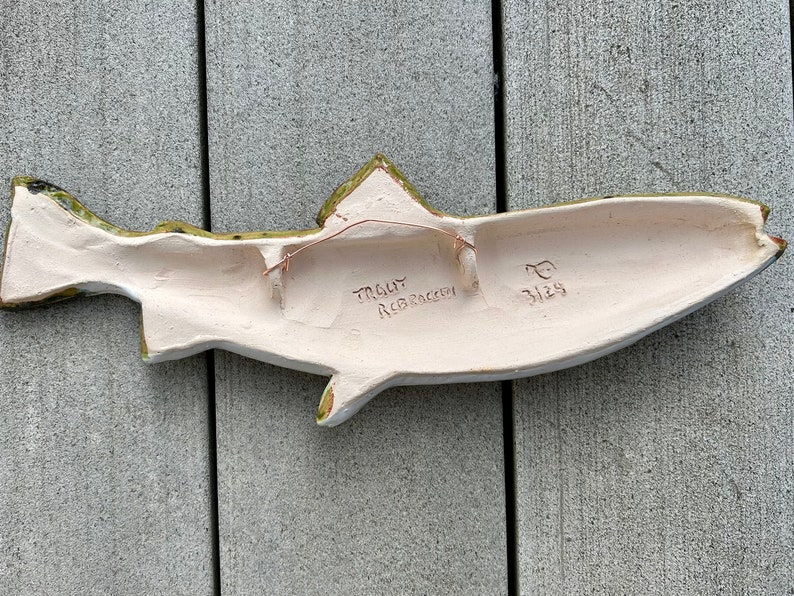 Ceramic trout wall hanging image 6