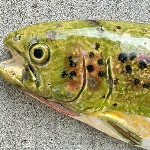 Ceramic trout wall hanging image 3