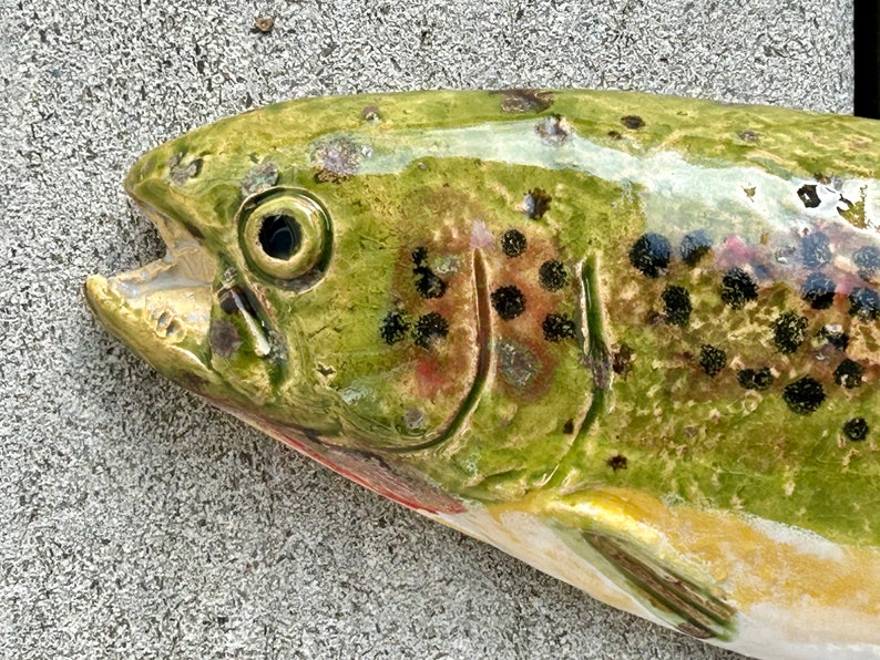 Ceramic trout wall hanging image 3