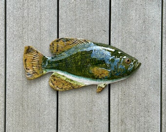 Ceramic fish, crappie