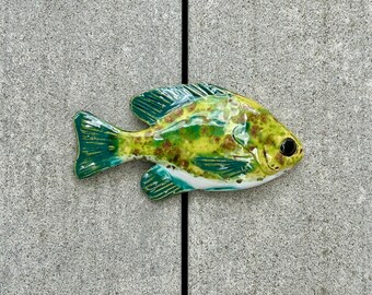 Ceramic fish wall hanging, sunfish