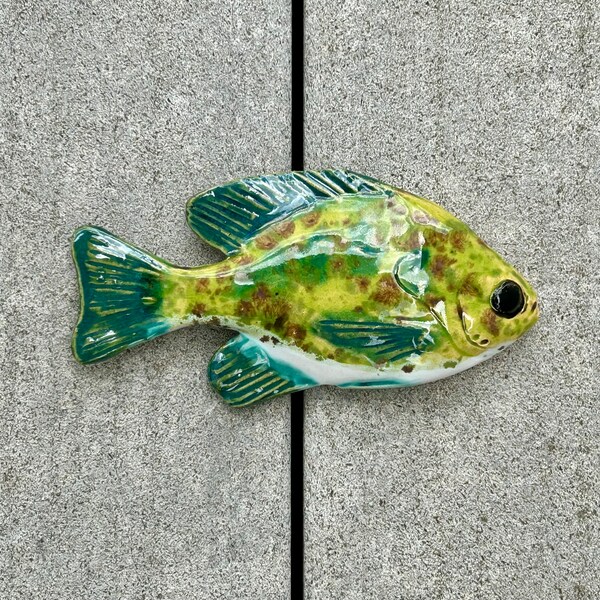 Ceramic fish wall hanging, sunfish