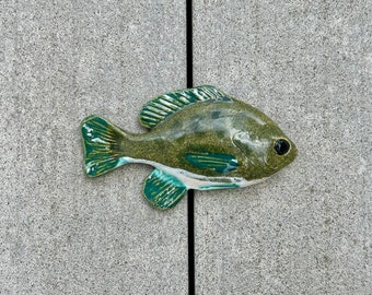 Ceramic fish wall hanging, sunfish