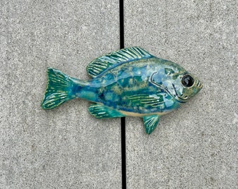 Ceramic fish wall hanging, sunfish