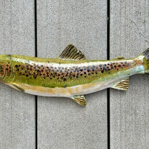 Ceramic trout wall hanging image 2