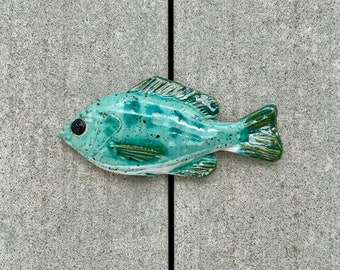 Ceramic fish wall hanging, sunfish