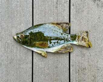 Ceramic fish, crappie