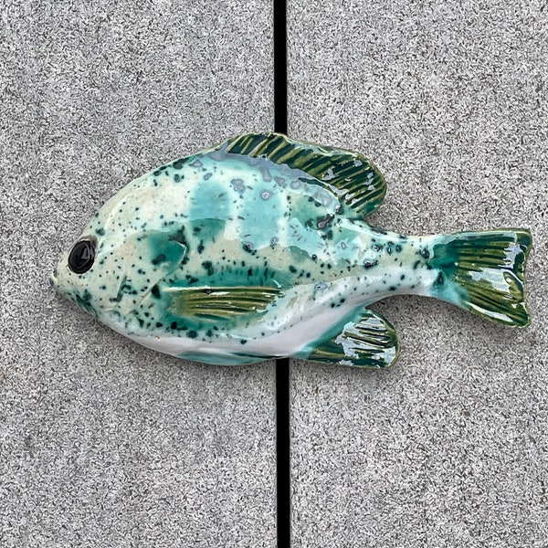 Ceramic fish wall hanging, sunfish