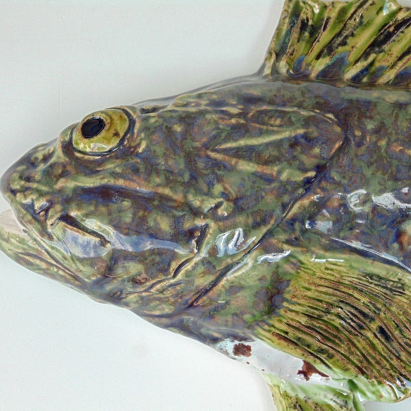 Sculpin Ceramic fish art wall hanging