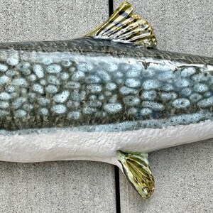 Ceramic fish, lake trout image 4