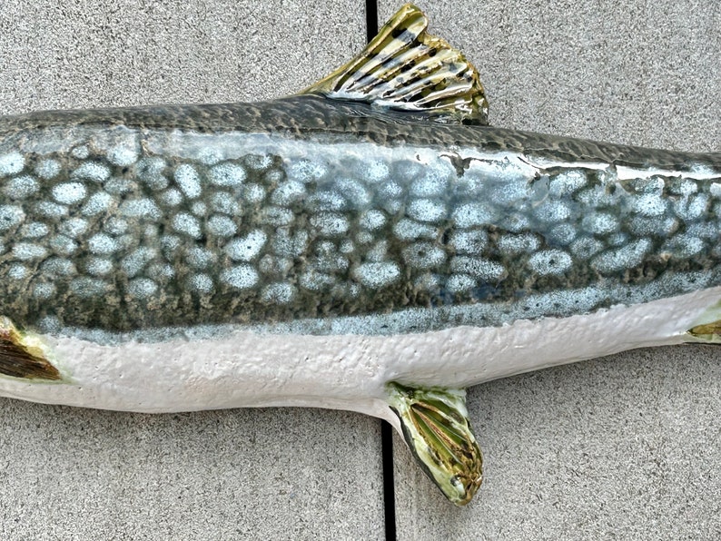 Ceramic fish, lake trout image 4