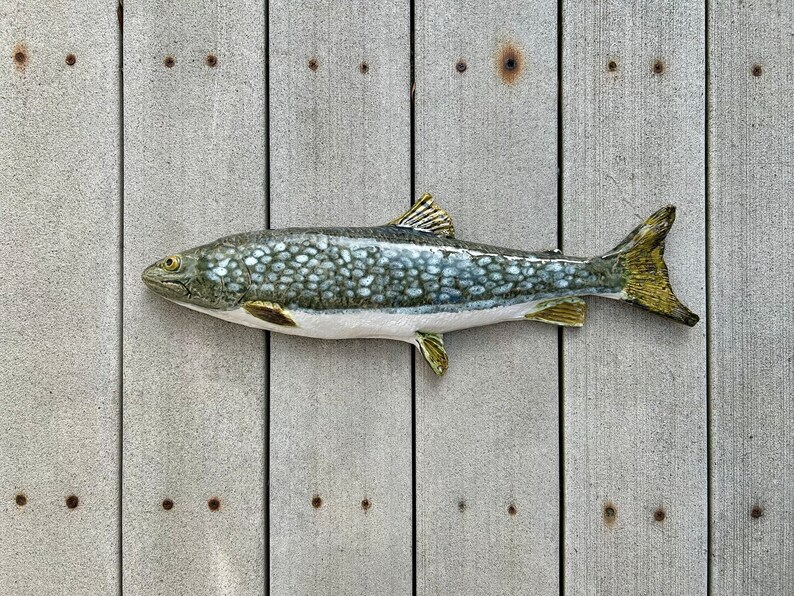 Ceramic fish, lake trout image 1