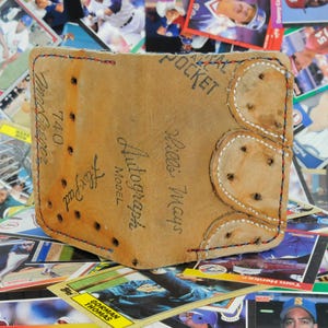 Cartera plegable vintage MacGregor Willie Mays con diseño de guante de béisbol