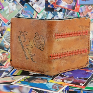 Cartera plegable vintage con guante de béisbol de los Louisville Slugger Graig Nettles