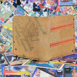 Cartera plegable vintage con forma de guante de béisbol Carl Yastrzemski de Spalding