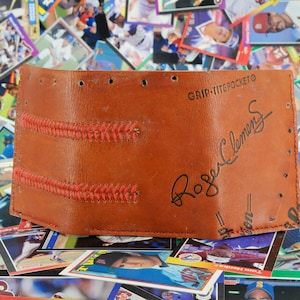 Cartera triple vintage con guante de béisbol Wilson Roger Clemens