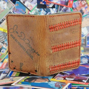 Cartera plegable vintage con guante de béisbol de Joe DiMaggio, de la línea Yankee Clipper, de Hollander Trio