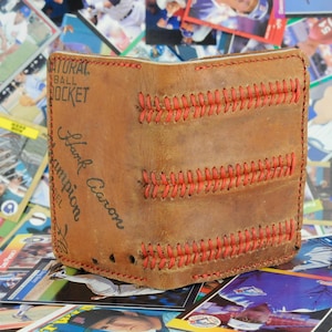 Cartera plegable vintage MacGregor con diseño de guante de béisbol de Hank Aaron