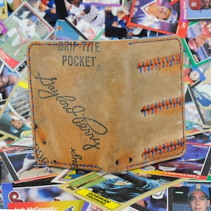 Cartera plegable vintage Rawlings con diseño de guante de béisbol Gaylord Perry