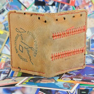 Cartera plegable vintage Spaldings con guante de béisbol Tom Seaver