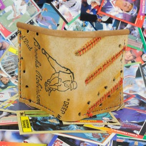 Cartera plegable vintage con diseño de guante de béisbol Rawlings Brooks Robinson