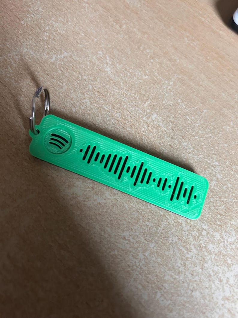 Custom Spotify Code Keychain - Personalised 3D Printed Song or Playlist ...