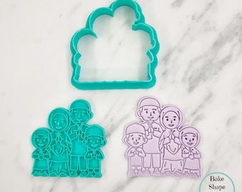 Ramadan Eid Family Cookie Cutter & Stamp