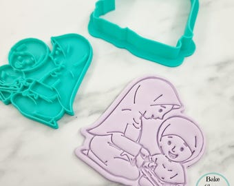Ramadan Eid Mother and Daughter Cookie Cutter & Stamp