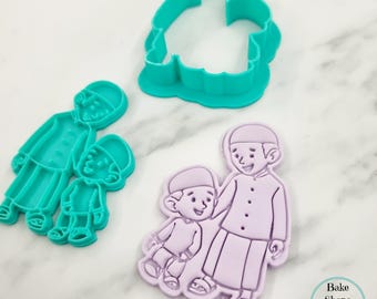 Ramadan Eid Father and Son Cookie Cutter & Stamp