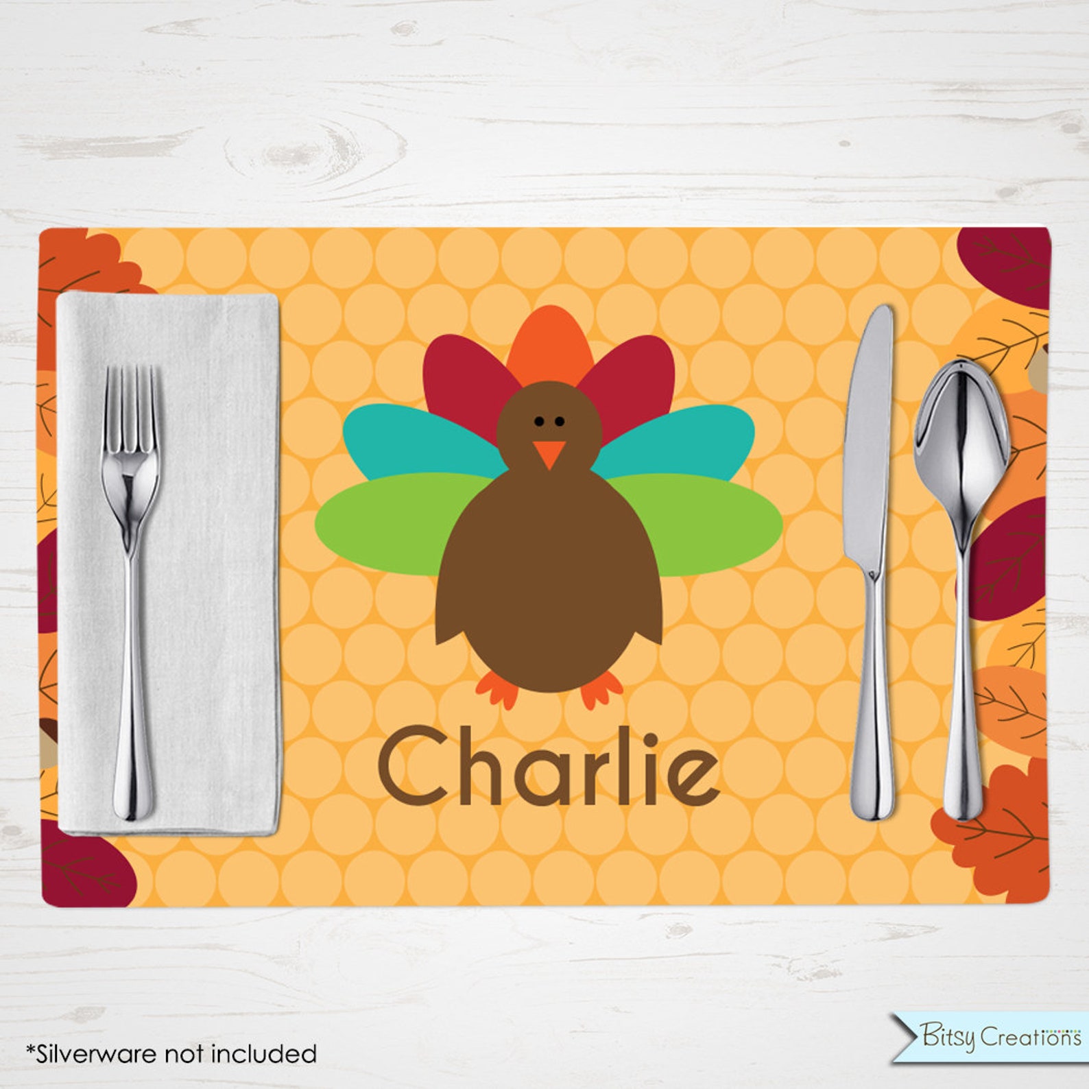 Personalized Thanksgiving Placemat for Kids Children's Etsy