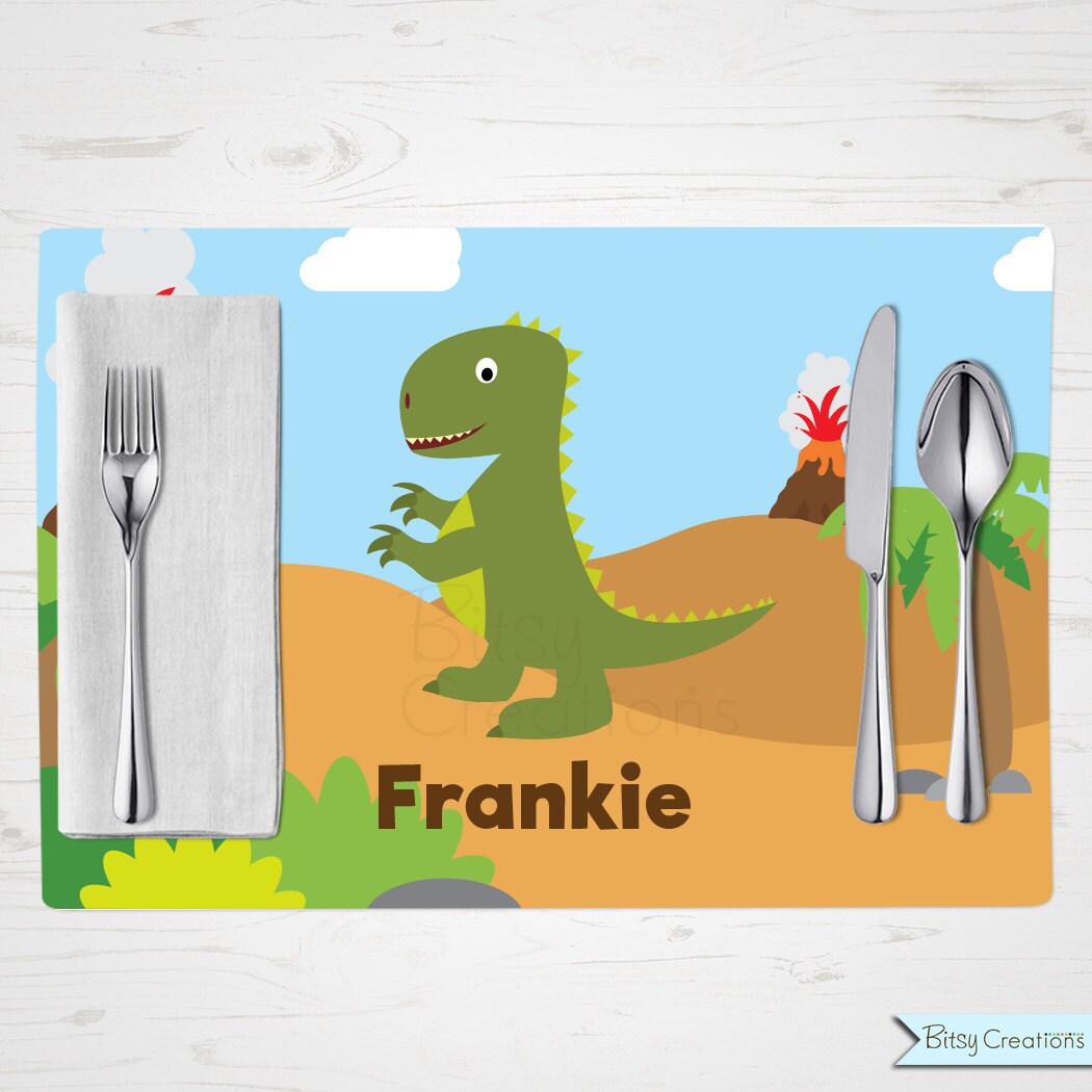 Personalized Dinosaur Plate Child's Plate or Bowl Etsy