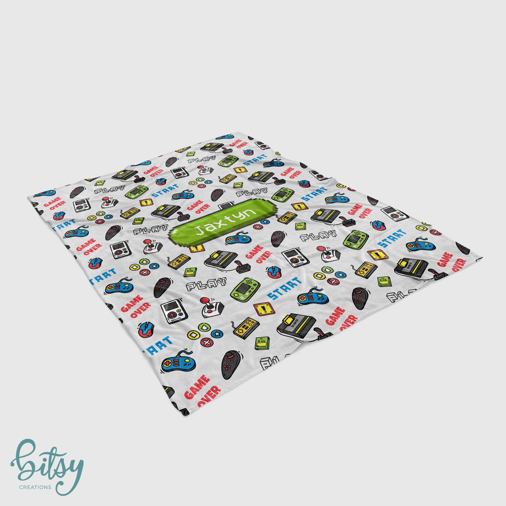 Personalized Video Game Blanket Super Soft Minky Blanket Etsy Ireland