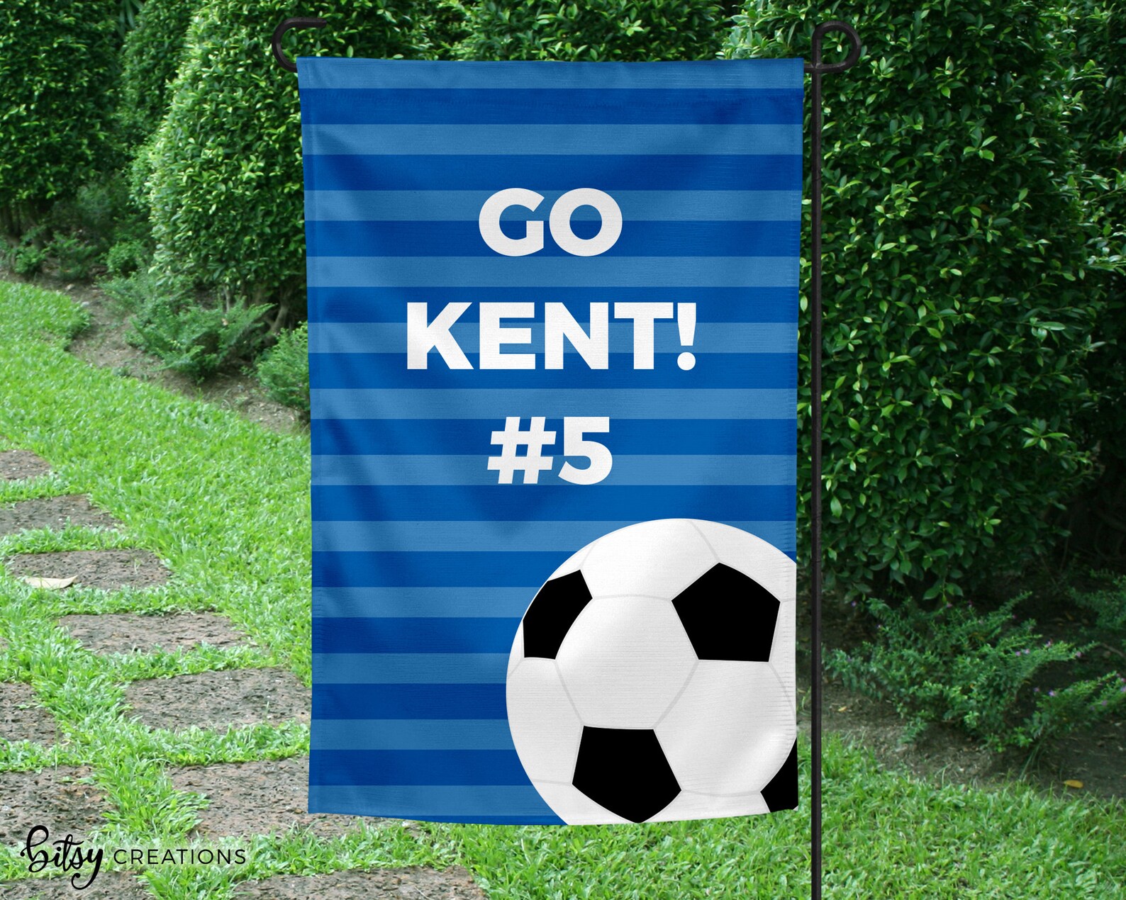 Personalized Soccer Yard Flag School Sports Team Garden Flag Etsy