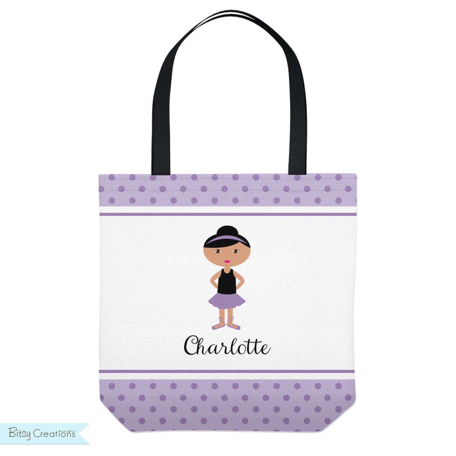 Personalized Dance Bag Tote Bag With Little Dancer You Etsy