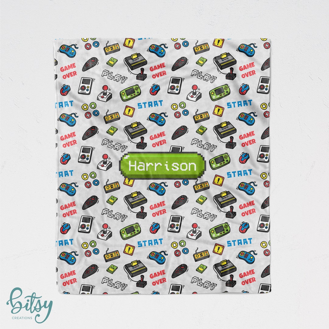 Personalized Video Game Blanket Super Soft Minky Blanket With Sizes for