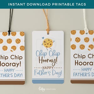 Chip Chip Hooray - Vatertagsgeschenkanhänger für Chocolate Chip Cookies - Instant Download - Perfekt für die Kirche oder andere große Gruppen