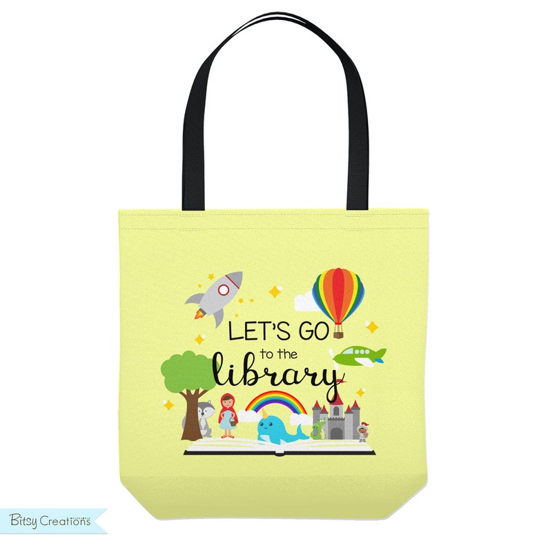 Personalized Library Tote Bag Custom Made Library Book Bag Etsy Australia