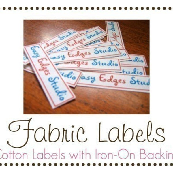 DOUBLE ORDER Fabric Labels Iron-on or Sew-in