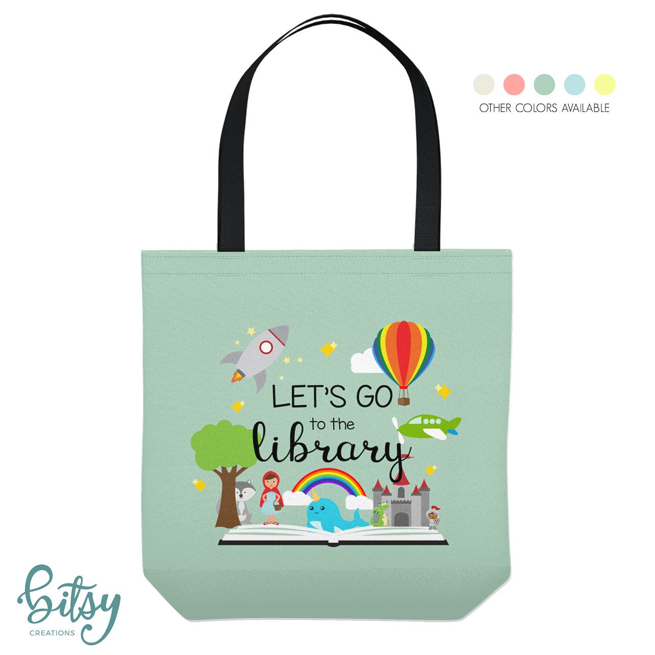 Customizable book Tote Bag-bottom Length 36.5 