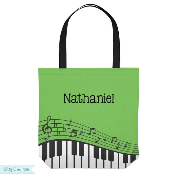 Personalized Piano Tote Bag 