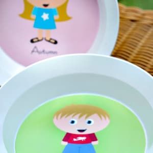 Custom Kidlet Personalized Bowl Personalized to look like your child Melamine Bowl Name Bowl