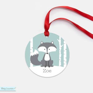 Personalized Christmas Ornament for Kids - Winter Fox - Kid-Friendly Personalized Ornament - Aluminum