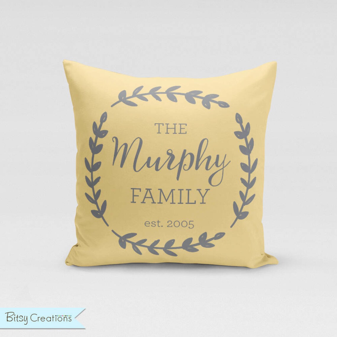Personalized Family Pillow Cover You Choose Colors Etsy