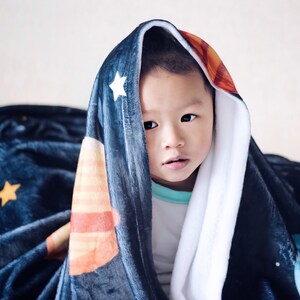 Space Blanket for Children - Personalized Planets and Stars Soft Minky Blanket - Sizes for Baby ...